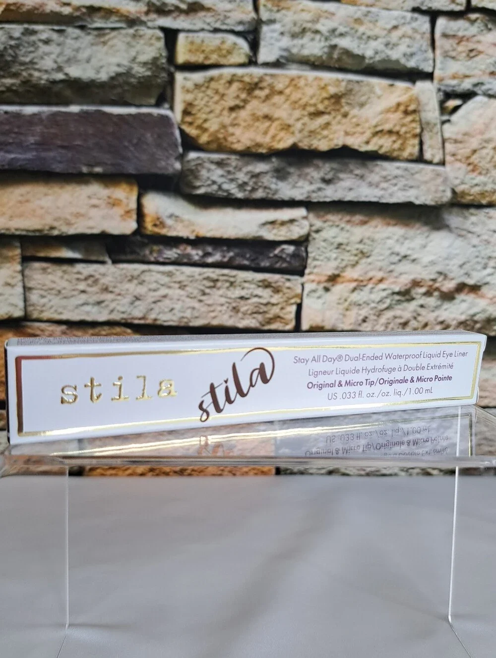 STILA ORIGINAL & MICRO TIP DUAL-ENDED WATERPROOF LIQUID EYELINER 'DARK BROWN'